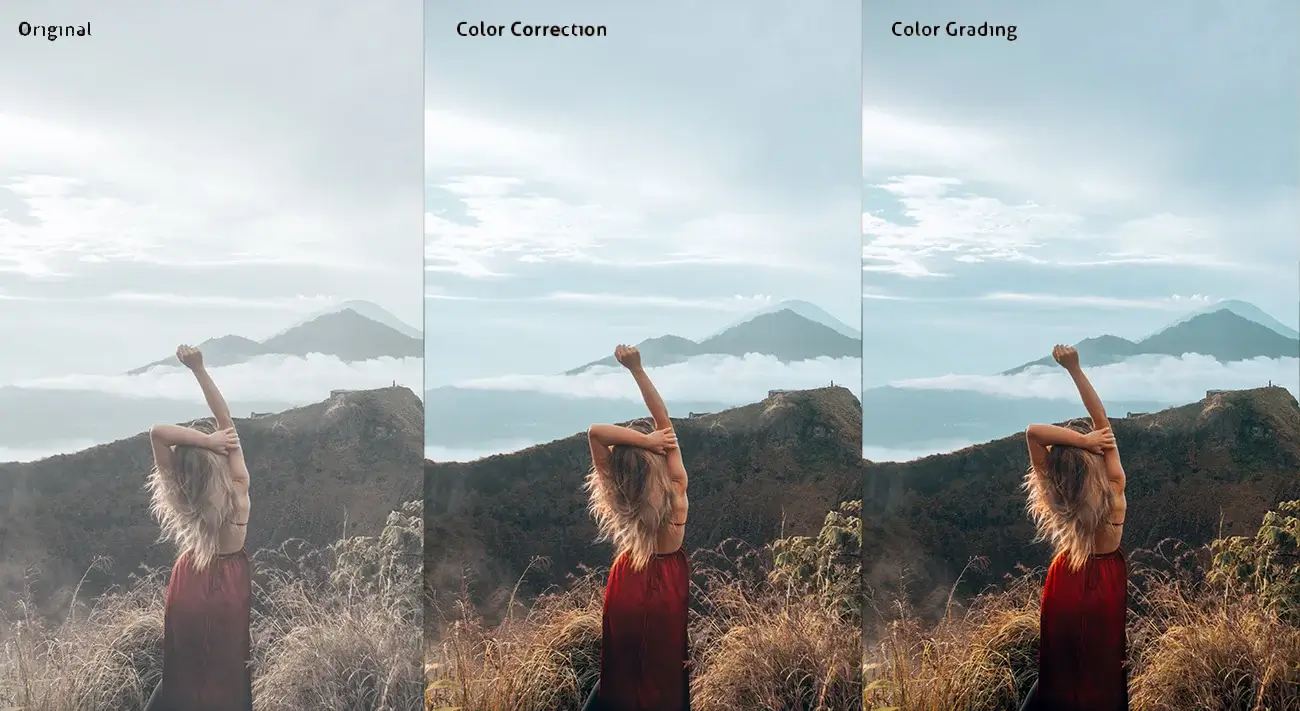 Digital photo color grading and tone adjustment